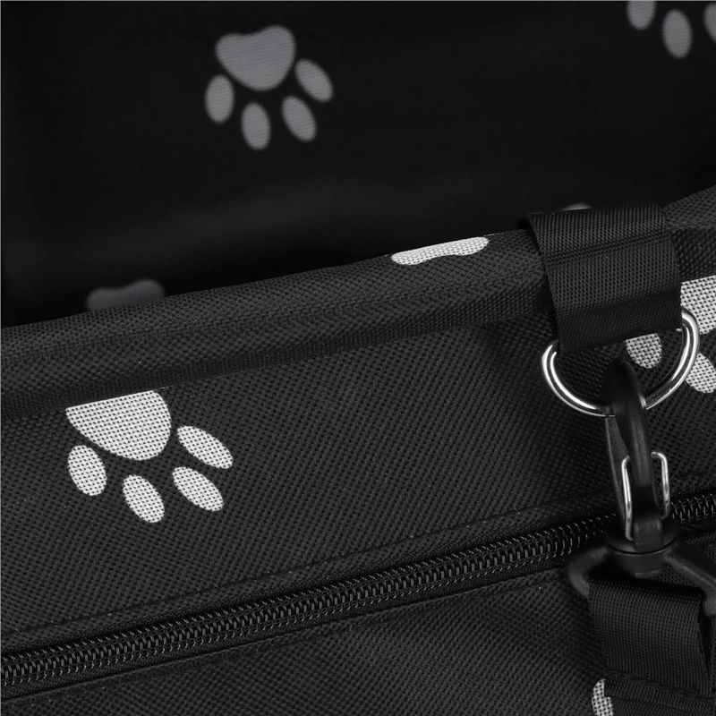 Petshop - Accesorii petshop - Culcusuri si custi - Genti si articole transport - Geanta auto transport animale companie caini pisici poliester, 40x43x30 cm, pliabila, negru - Infinity.ro