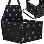 Petshop - Accesorii petshop - Culcusuri si custi - Genti si articole transport - Geanta auto transport animale companie caini pisici poliester, 40x43x30 cm, pliabila, negru - Infinity.ro
