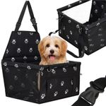 Petshop - Accesorii petshop - Culcusuri si custi - Genti si articole transport - Geanta auto transport animale companie caini pisici poliester, 40x43x30 cm, pliabila, negru - Infinity.ro