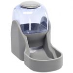 Petshop - Accesorii petshop - Castroane si adapatori - Dispenser automat hrana caini pisici gravitational 3800 ml, 35x17x29 cm, dozare automata, gri - Infinity.ro