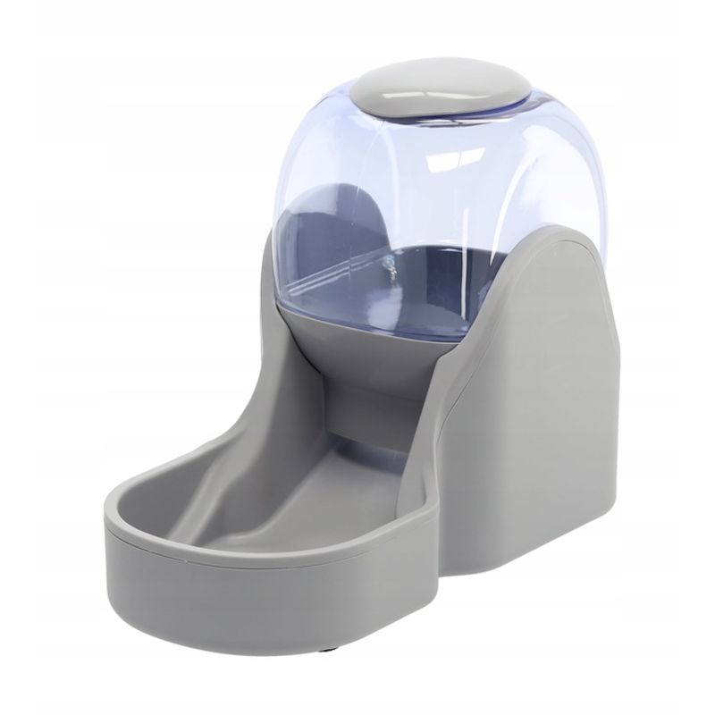 Petshop - Accesorii petshop - Castroane si adapatori - Dispenser automat hrana caini pisici gravitational 3800 ml, 35x17x29 cm, dozare automata, gri - Infinity.ro