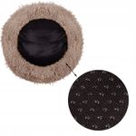 Petshop - Accesorii petshop - Culcusuri si custi - Culcusuri si saltele - Pat pufos caini pisici husa detasabila lavabila rotund, 80 cm diametru, anti-alunecare, maro deschis - Infinity.ro