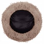 Petshop - Accesorii petshop - Culcusuri si custi - Culcusuri si saltele - Pat pufos caini pisici husa detasabila lavabila rotund, 80 cm diametru, anti-alunecare, maro deschis - Infinity.ro