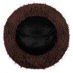 Petshop - Accesorii petshop - Culcusuri si custi - Culcusuri si saltele - Pat pufos caini pisici husa detasabila lavabila rotund, 80 cm diametru, anti-alunecare, maro - Infinity.ro