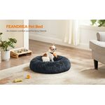 Petshop - Accesorii petshop - Culcusuri si custi - Culcusuri si saltele - Pat pufos caini pisici husa detasabila lavabila plus, 60x20 cm, anti-alunecare, gri inchis - Infinity.ro