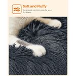 Petshop - Accesorii petshop - Culcusuri si custi - Culcusuri si saltele - Pat pufos caini pisici husa detasabila lavabila plus, 60x20 cm, anti-alunecare, gri inchis - Infinity.ro