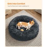 Petshop - Accesorii petshop - Culcusuri si custi - Culcusuri si saltele - Pat pufos caini pisici husa detasabila lavabila plus, 60x20 cm, anti-alunecare, gri inchis - Infinity.ro