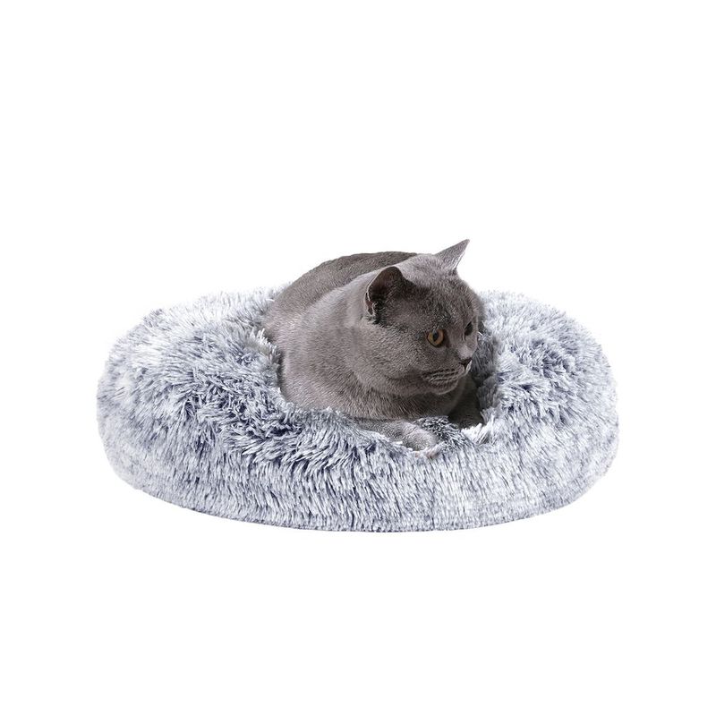 Petshop - Accesorii petshop - Culcusuri si custi - Culcusuri si saltele - Pat pufos caini pisici husa detasabila lavabila plus, 50x20 cm, anti-alunecare, gri - Infinity.ro