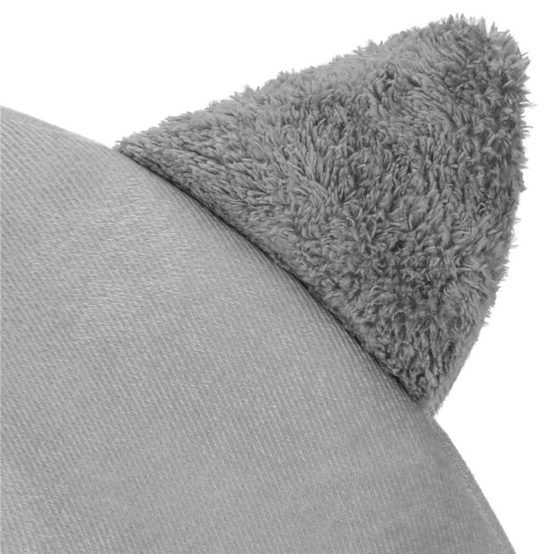 Petshop - Accesorii petshop - Culcusuri si custi - Culcusuri si saltele - Patut pisici caini moale pufos antiderapant perna detasabila, 37x31x36 cm, confort, gri - Infinity.ro