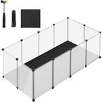 Petshop - Accesorii petshop - Culcusuri si custi - Tarcuri si colivii - Tarc animale mici modular plastic transparent, placi baza si covoras impermeabil detasabil, - Infinity.ro