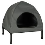Petshop - Accesorii petshop - Culcusuri si custi - Culcusuri si saltele - Casuta cu pat pentru caini si pisici, cu acoperis detasabil si baza ventilata, 54x44x60 cm, negru - Infinity.ro