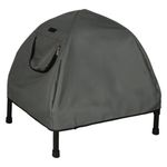 Petshop - Accesorii petshop - Culcusuri si custi - Culcusuri si saltele - Casuta cu pat pentru caini si pisici, cu acoperis detasabil si baza ventilata, 54x44x60 cm, negru - Infinity.ro