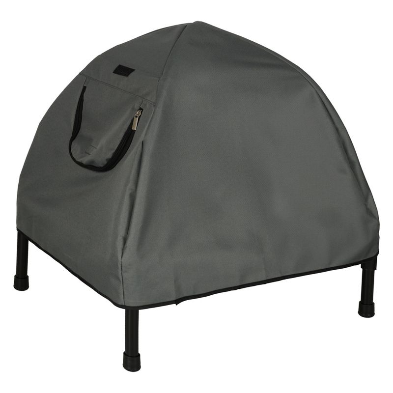 Petshop - Accesorii petshop - Culcusuri si custi - Culcusuri si saltele - Casuta cu pat pentru caini si pisici, cu acoperis detasabil si baza ventilata, 54x44x60 cm, negru - Infinity.ro