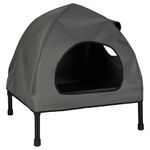 Petshop - Accesorii petshop - Culcusuri si custi - Culcusuri si saltele - Casuta cu pat pentru caini si pisici, cu acoperis detasabil si baza ventilata, 54x44x60 cm, negru - Infinity.ro