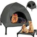 Petshop - Accesorii petshop - Culcusuri si custi - Culcusuri si saltele - Casuta cu pat pentru caini si pisici, cu acoperis detasabil si baza ventilata, 54x44x60 cm, negru - Infinity.ro