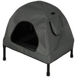 Petshop - Accesorii petshop - Culcusuri si custi - Culcusuri si saltele - Casuta cu pat pentru caini si pisici, cu acoperis detasabil si baza ventilata, 54x44x60 cm, negru - Infinity.ro