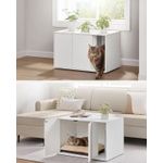 Petshop - Ingrijire si Igiena - Litiere si accesorii - Litiere acoperite - Dulap litiera pisici montaj rapid fara scule pal minimalist, 80x50x50 cm, spatiu generos, alb - Infinity.ro