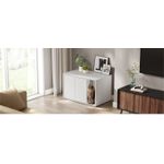 Petshop - Ingrijire si Igiena - Litiere si accesorii - Litiere acoperite - Dulap litiera pisici montaj rapid fara scule pal minimalist, 80x50x50 cm, spatiu generos, alb - Infinity.ro