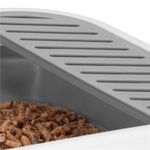 Petshop - Ingrijire si Igiena - Litiere si accesorii - Litiere simple - Litiera pliabila pisici lopatica capac plastic compact, 45x34x12 cm, usor de depozitat, gri alb - Infinity.ro