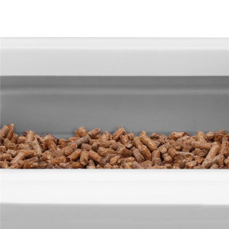 Petshop - Ingrijire si Igiena - Litiere si accesorii - Litiere simple - Litiera pliabila pisici lopatica capac plastic compact, 45x34x12 cm, usor de depozitat, gri alb - Infinity.ro