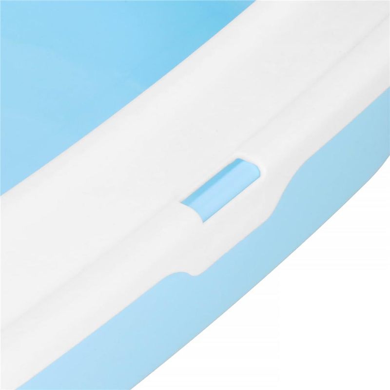 Petshop - Ingrijire si Igiena - Litiere si accesorii - Litiere simple - Litiera pisici lopatica plastic pp montaj simplu 2 piese, 40x33x11 cm, design compact, albastru alb - Infinity.ro