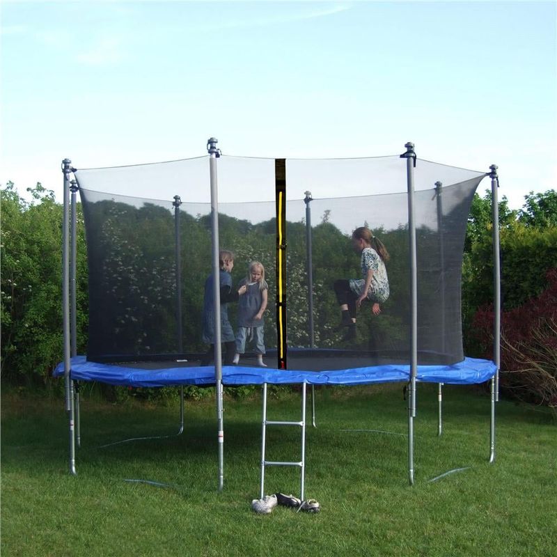 Sport si Outdoor - Fitness - Greutati si echipament - Trambuline - Plasa de siguranta si protectie trambuline, 305cm cu 6 stalpi interiori - Infinity.ro