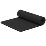 Sport si Outdoor - Fitness - Accesorii fitness - Saltele fitness - Saltea fitness antiderapanta din NBR, 183x61x2 cm, cu curea transport, negru - Infinity.ro