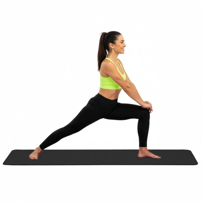 Sport si Outdoor - Fitness - Accesorii fitness - Saltele fitness - Saltea fitness antiderapanta din NBR, 183x61x2 cm, cu curea transport, negru - Infinity.ro