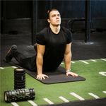 Sport si Outdoor - Fitness - Accesorii fitness - Saltele fitness - Saltea fitness antiderapanta din NBR, 183x61x2 cm, cu curea transport, negru - Infinity.ro