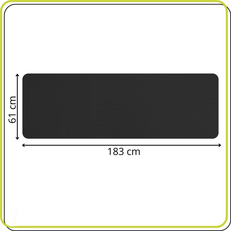 Sport si Outdoor - Fitness - Accesorii fitness - Saltele fitness - Saltea fitness antiderapanta din NBR, 183x61x2 cm, cu curea transport, negru - Infinity.ro