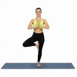Sport si Outdoor - Fitness - Accesorii fitness - Saltele fitness - Saltea yoga antiderapanta din TPE, 183x61x0.6 cm, cu curea transport, albastru - Infinity.ro