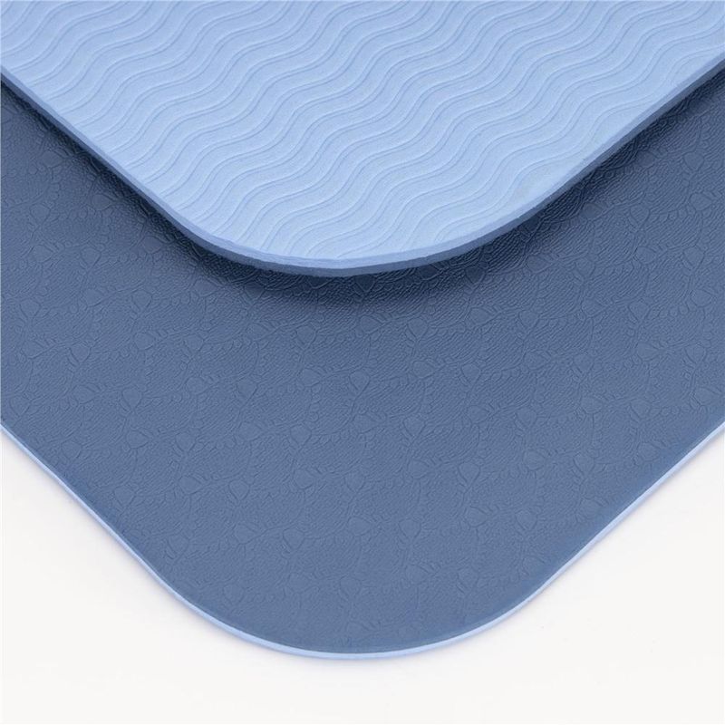 Sport si Outdoor - Fitness - Accesorii fitness - Saltele fitness - Saltea yoga antiderapanta din TPE, 183x61x0.6 cm, cu curea transport, albastru - Infinity.ro