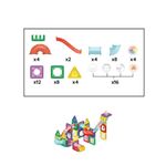 Jucarii, Copii si Bebe - Jucarii si jocuri - Seturi de constructie si cuburi - Seturi de constructie - Set constructie cuburi magnetice pista bile led copii 66 piese, rampe tuneluri, multicolor - Infinity.ro
