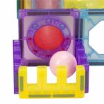 Jucarii, Copii si Bebe - Jucarii si jocuri - Seturi de constructie si cuburi - Seturi de constructie - Set constructie cuburi magnetice pista bile led copii 66 piese, rampe tuneluri, multicolor - Infinity.ro