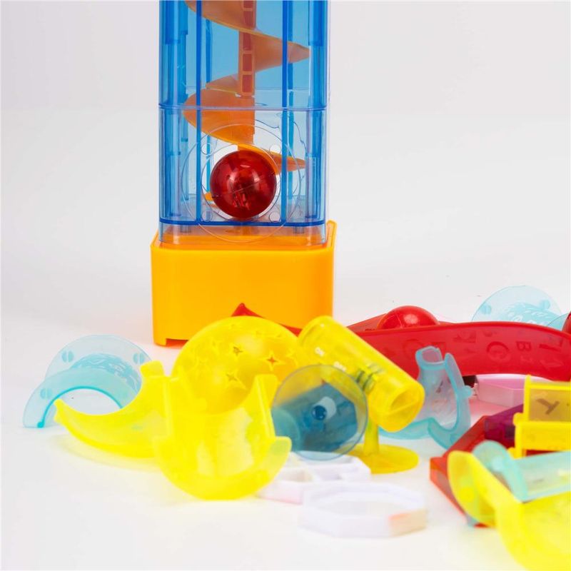 Jucarii, Copii si Bebe - Jucarii si jocuri - Seturi de constructie si cuburi - Seturi de constructie - Set constructie cuburi magnetice pista bile led copii 134 piese, turn lift, multicolor - Infinity.ro