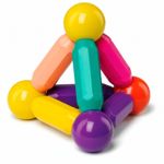 Jucarii, Copii si Bebe - Jucarii si jocuri - Seturi de constructie si cuburi - Seturi de constructie - Set constructie tije bile magnetice educative copii 128 piese, structuri 3d, multicolor - Infinity.ro