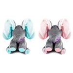 Jucarii, Copii si Bebe - Jucarii si jocuri - Jucarii de plus - Jucarie plus interactiva elefant canta misca urechile cucu-bau, 30x30x25 cm, educativa, gri - Infinity.ro