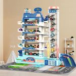 Petshop - Accesorii petshop - Jucarii animale - Jucarii educative - Garaj auto pentru copii cu parcare multipla, lift electric, masini incluse, cu pista, 30x30x25 cm - Infinity.ro