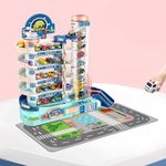 Petshop - Accesorii petshop - Jucarii animale - Jucarii educative - Garaj auto pentru copii cu parcare multipla, lift electric, masini incluse, cu pista, 30x30x25 cm - Infinity.ro