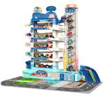 Petshop - Accesorii petshop - Jucarii animale - Jucarii educative - Garaj auto pentru copii cu parcare multipla, lift electric, masini incluse, cu pista, 30x30x25 cm - Infinity.ro
