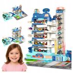Petshop - Accesorii petshop - Jucarii animale - Jucarii educative - Garaj auto pentru copii cu parcare multipla, lift electric, masini incluse, cu pista, 30x30x25 cm - Infinity.ro