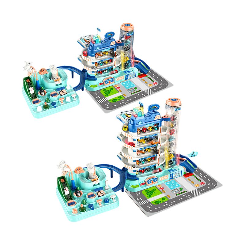 Petshop - Accesorii petshop - Jucarii animale - Jucarii educative - Garaj auto pentru copii cu parcare multipla, lift electric, masini incluse, cu pista, 30x30x25 cm - Infinity.ro