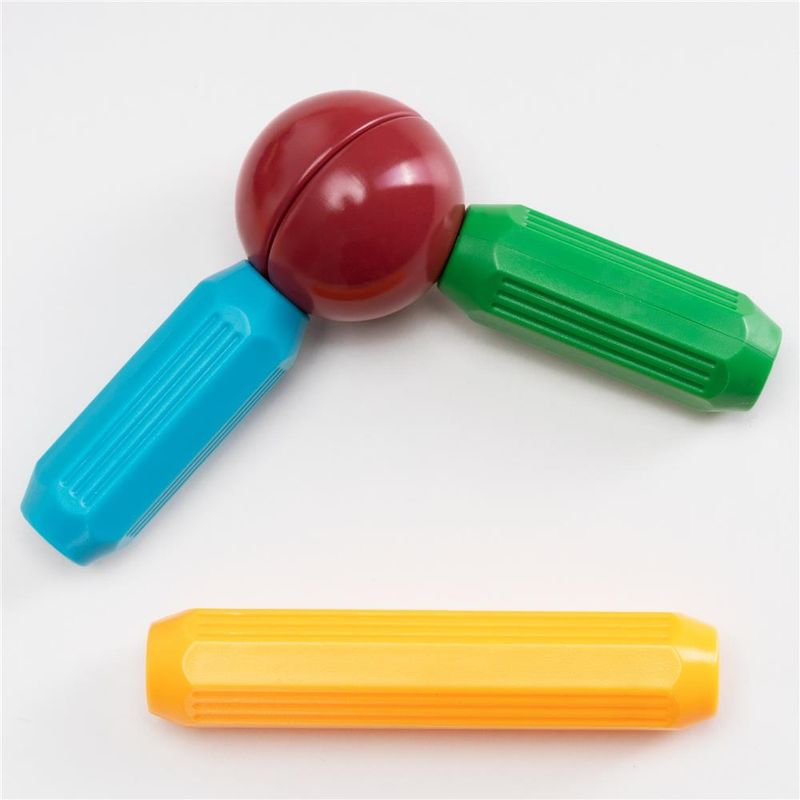 Jucarii, Copii si Bebe - Jucarii si jocuri - Seturi de constructie si cuburi - Seturi de constructie - Set constructie tije bile magnetice educative copii 100 piese, structuri 3d, multicolor - Infinity.ro