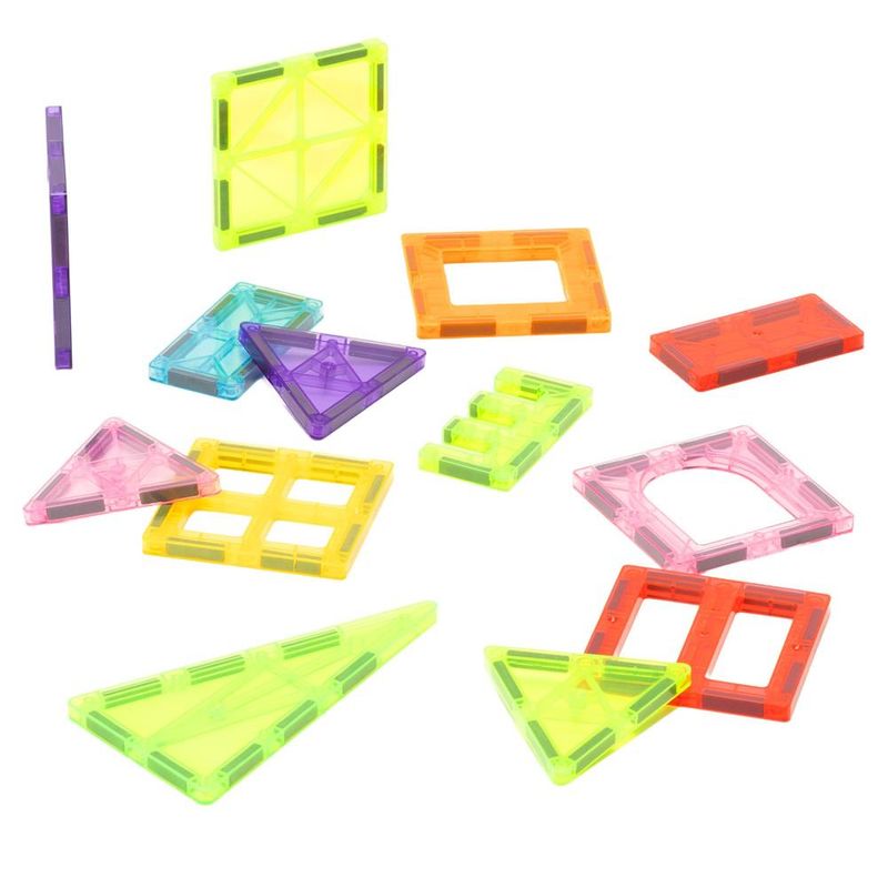 Jucarii, Copii si Bebe - Jucarii si jocuri - Seturi de constructie si cuburi - Seturi de constructie - Set constructie cuburi magnetice educative copii 48 piese, forme geometrice, multicolor - Infinity.ro