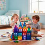 Jucarii, Copii si Bebe - Jucarii si jocuri - Seturi de constructie si cuburi - Seturi de constructie - Set constructie cuburi magnetice educative copii 48 piese, forme geometrice, multicolor - Infinity.ro