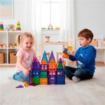 Jucarii, Copii si Bebe - Jucarii si jocuri - Seturi de constructie si cuburi - Seturi de constructie - Set constructie cuburi magnetice educative copii 48 piese, forme geometrice, multicolor - Infinity.ro