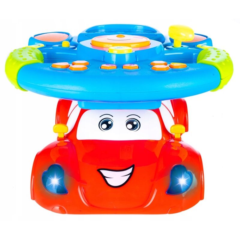 Jucarii, Copii si Bebe - Jucarii si jocuri - Jucarii & jocuri educative - Jucarii interactive - Jucarie interactiva volan muzical copii sunete si lumini, design realist, educativa, multicolor - Infinity.ro
