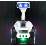 Jucarii, Copii si Bebe - Jucarii si jocuri - Vehicule si jucarii cu telecomanda - Roboti de jucarie - Robot rover interactiv copii muzica lumini dans engleza, 19x16x11 cm, educativ, alb - Infinity.ro