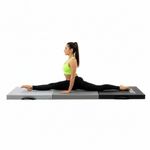 Sport si Outdoor - Fitness - Accesorii fitness - Saltele fitness - Saltea fitness pliabila 3 segmente pvc spuma epe maner, 180x60x6 cm, duritate medie, negru gri - Infinity.ro