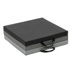 Sport si Outdoor - Fitness - Accesorii fitness - Saltele fitness - Saltea fitness pliabila 3 segmente pvc spuma epe maner, 180x60x6 cm, duritate medie, negru gri - Infinity.ro